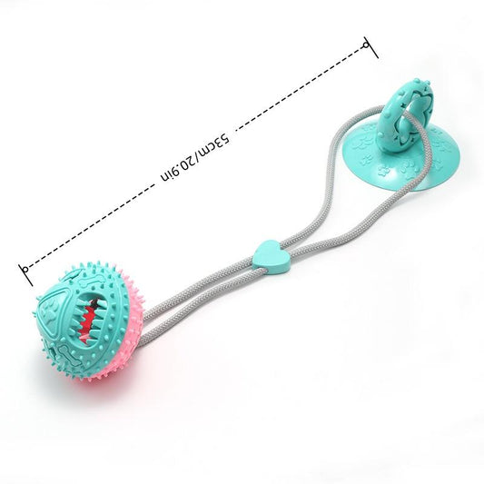 Dog Chew Toy for Aggressive Chewers, Small Dog Training Snack Dispenser, Teething Rope Puzzle Food Ball, Puppy Toothbrush Toy