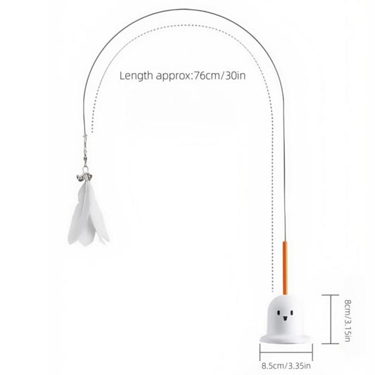 Interactive Cat Feather Toy with Suction Cup, Handheld Design for Cats, Fun Playtime Accessory for Pet Owners