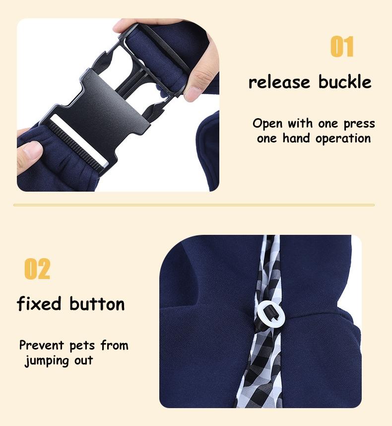 Pocket Storage Design Pet Carrier Bag, Hands Free Pet Carrier Sling, Pet Travel Bag, Pet Outdoor Supplies for Dog & Cat