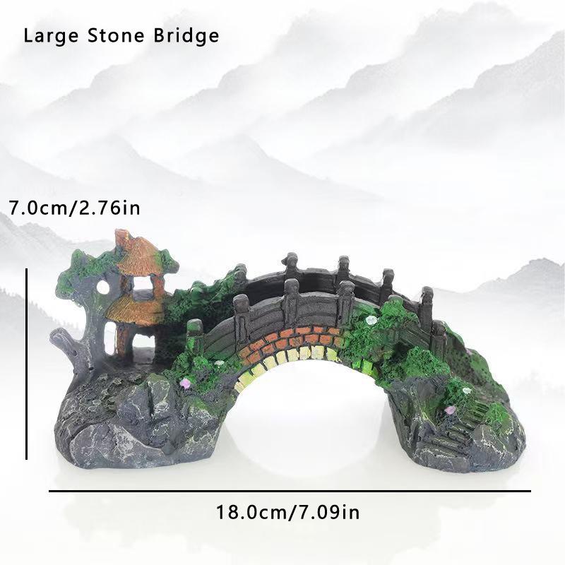 Resin Bridge Decoration, 1 Count Turtle Climbing Platform, Fish Tank Decoration, Aquarium Decoration, Pet Supplies, Fish & Aquatic Supplies