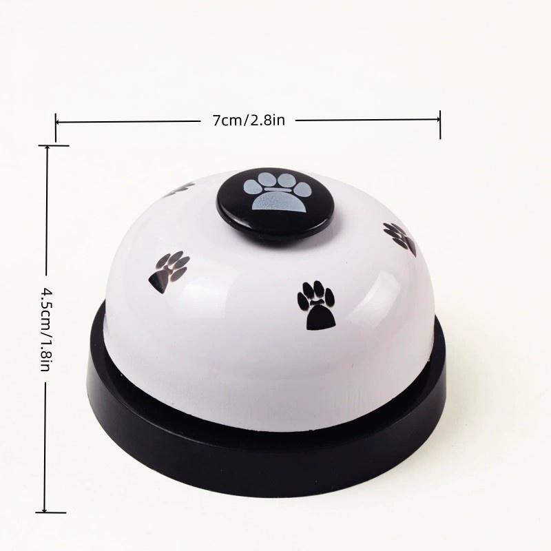 Interactive Pet Training Bell for Cats & Dogs, Metal Call Button Toy, Random Color, Ideal for Feeding Time, Claw Print Design