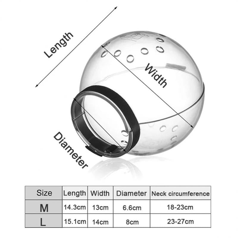Pet Space Head Cover Anti-Bite Collar, Universal Elizabethan Collar for Cats & Dogs, Post-Surgery Breathable Protective Hood