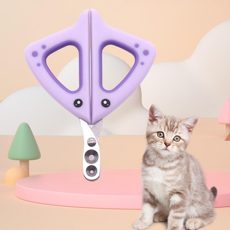 Mini Metal Pet Nail Clippers for Cats & Dogs, Devil Fish Style Pet Grooming Trimmer, Durable Dog Cat Nail Clipper Tool