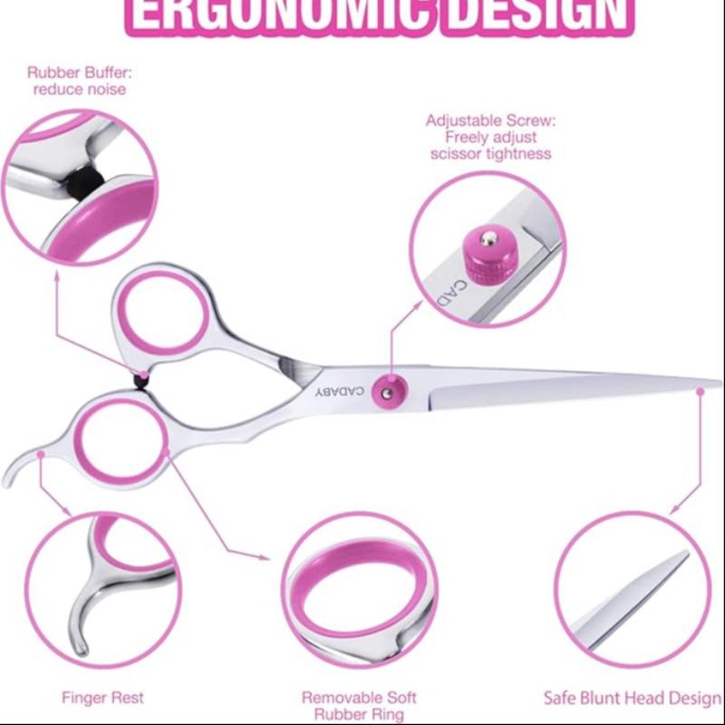Professional Stainless Steel Dog Grooming Scissors Set, 5-In-1 Safety Pet Clippers Kit, Durable & Precise Trimming Tools