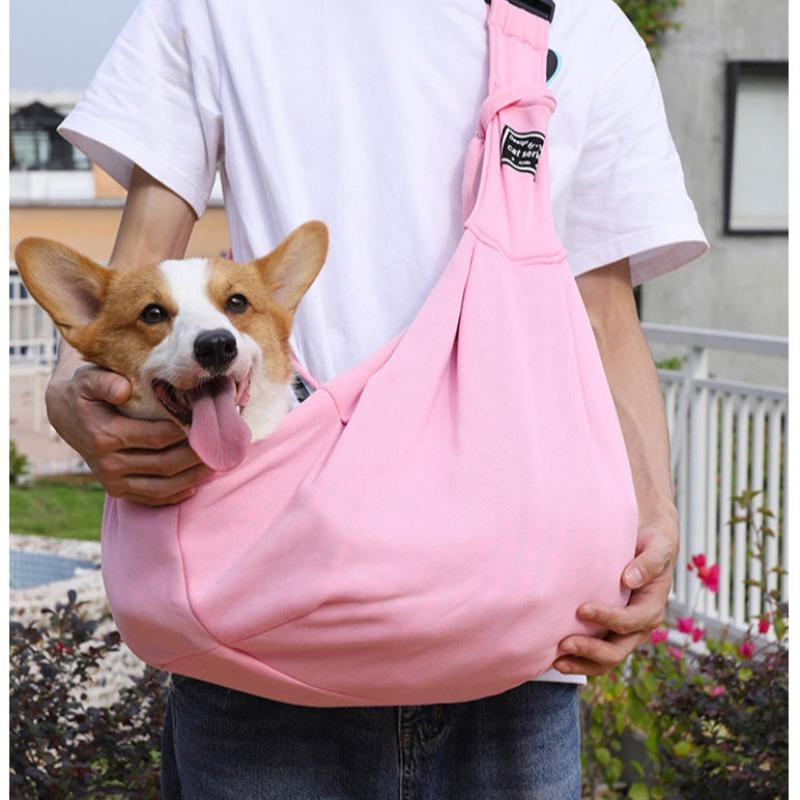 Pocket Storage Design Pet Carrier Bag, Hands Free Pet Carrier Sling, Pet Travel Bag, Pet Outdoor Supplies for Dog & Cat