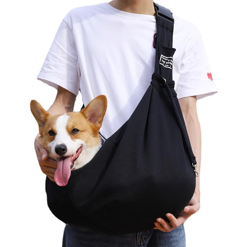 Pocket Storage Design Pet Carrier Bag, Hands Free Pet Carrier Sling, Pet Travel Bag, Pet Outdoor Supplies for Dog & Cat