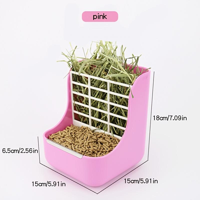 Ultimate Hay Feeder & Pet Hair Storage Set, Plastic Rabbit Hay Feeder for Small Pets Like Rabbits, Guinea Pigs, Chinchillas