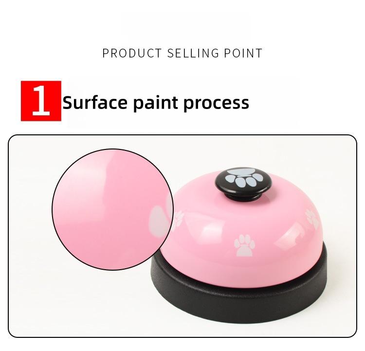 Interactive Pet Training Bell for Cats & Dogs, Metal Call Button Toy, Random Color, Ideal for Feeding Time, Claw Print Design