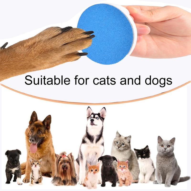 Pet Nail Grinder Set, 1 Piece Main + 2 Replacement Pieces, Round Detachable Dog Paw Trimmer, Pet Claw Grinding Tool for Cats & Dogs