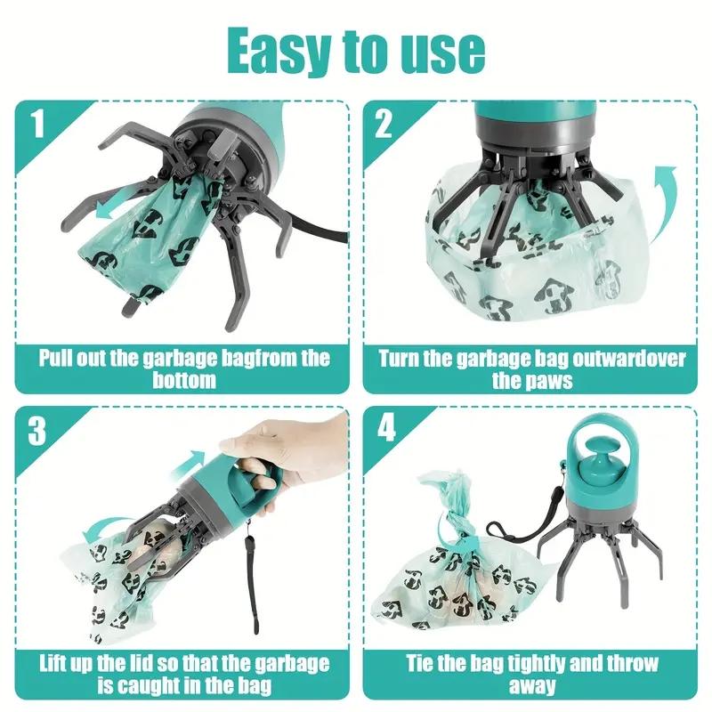 Portable Pet Poop Scoopers, 1 Count Pet Poop Bag Holder, Pet Waste Bag Holder, Pet Outdoor Cleaning Supplies