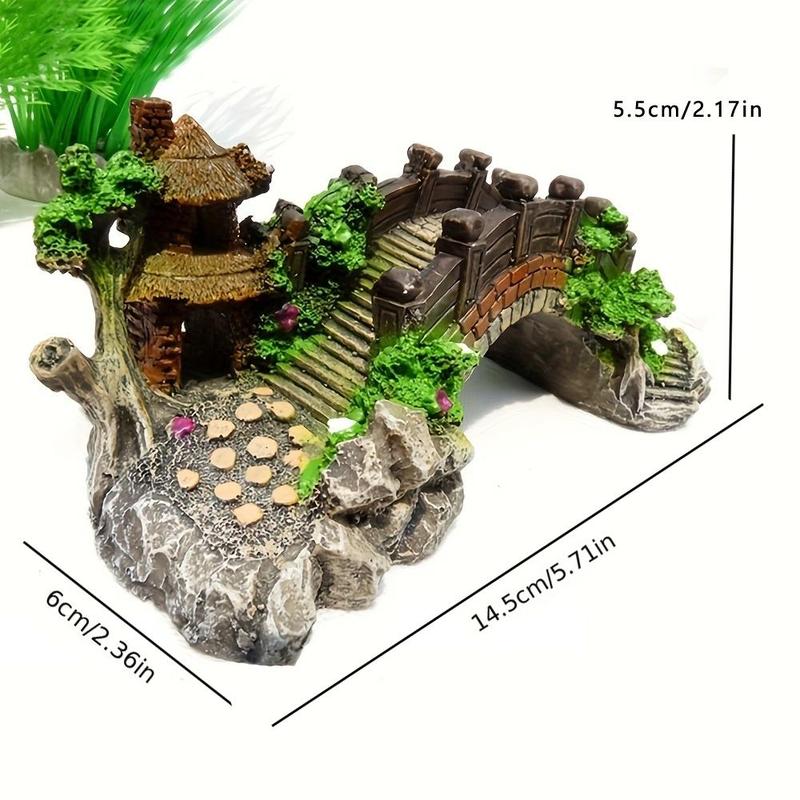 Resin Bridge Decoration, 1 Count Turtle Climbing Platform, Fish Tank Decoration, Aquarium Decoration, Pet Supplies, Fish & Aquatic Supplies