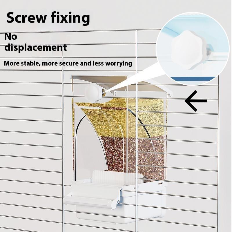 Durable Plastic Parrot Feeder, Splash-Proof Bird Cage Food Distributor, Multi-Hole Design for Easy Viewing, Ideal Pet Accessory