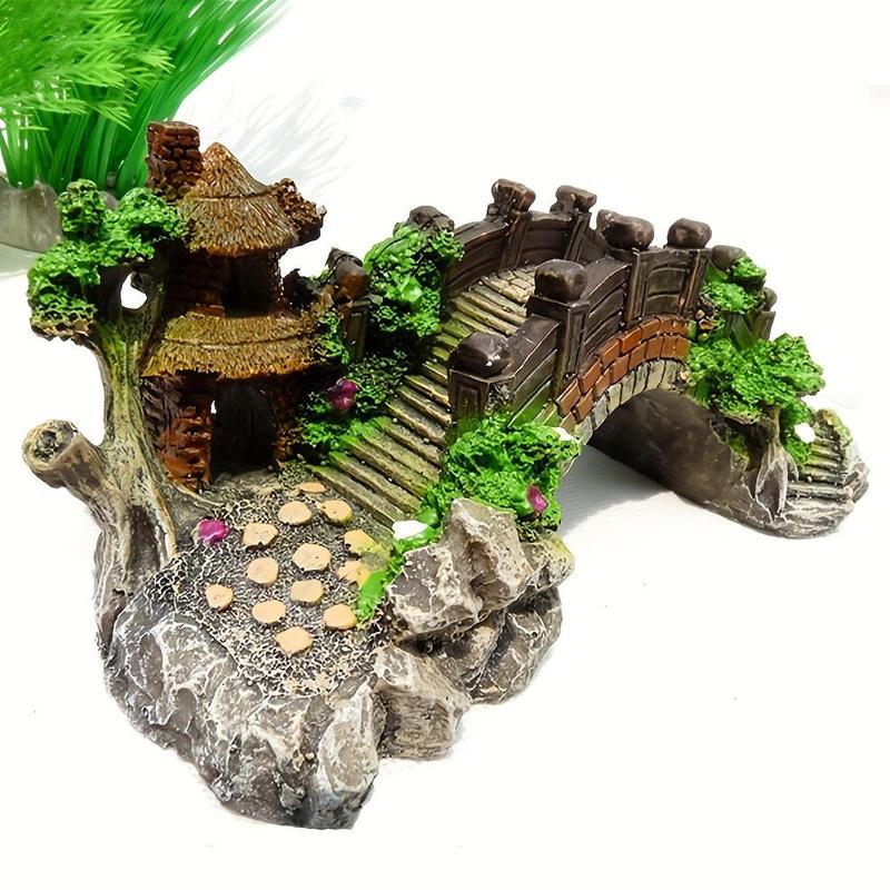 Resin Bridge Decoration, 1 Count Turtle Climbing Platform, Fish Tank Decoration, Aquarium Decoration, Pet Supplies, Fish & Aquatic Supplies