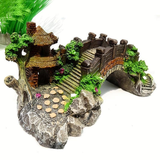 Resin Bridge Decoration, 1 Count Turtle Climbing Platform, Fish Tank Decoration, Aquarium Decoration, Pet Supplies, Fish & Aquatic Supplies
