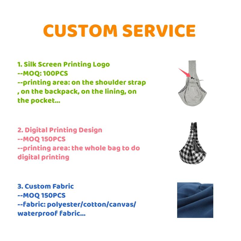 Pocket Storage Design Pet Carrier Bag, Hands Free Pet Carrier Sling, Pet Travel Bag, Pet Outdoor Supplies for Dog & Cat
