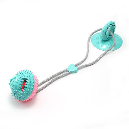 Dog Chew Toy for Aggressive Chewers, Small Dog Training Snack Dispenser, Teething Rope Puzzle Food Ball, Puppy Toothbrush Toy