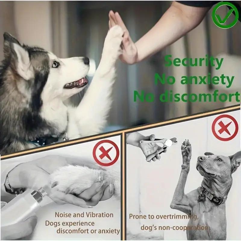 Pet Nail Grinder Set, 1 Piece Main + 2 Replacement Pieces, Round Detachable Dog Paw Trimmer, Pet Claw Grinding Tool for Cats & Dogs