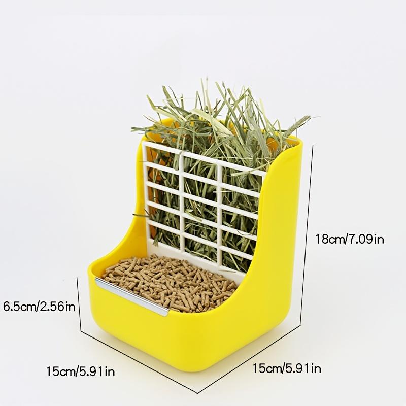 Ultimate Hay Feeder & Pet Hair Storage Set, Plastic Rabbit Hay Feeder for Small Pets Like Rabbits, Guinea Pigs, Chinchillas