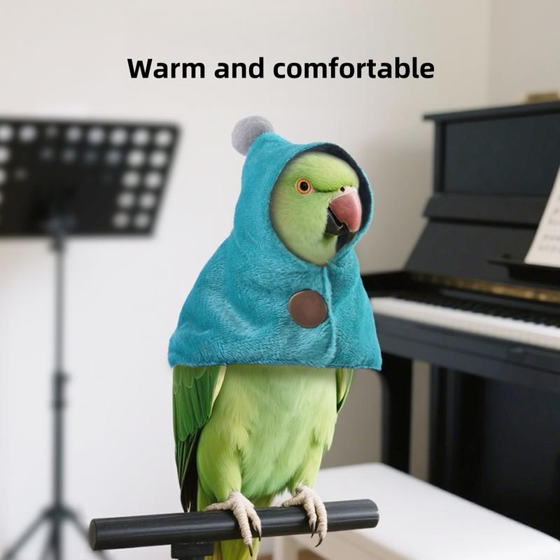 Parrot Poncho Cloak Winter Warm Bird Clothes, Thickened Warmth Outdoor Wear for Phoenix Parrots, Cozy Pet Clothing for Cold Weather