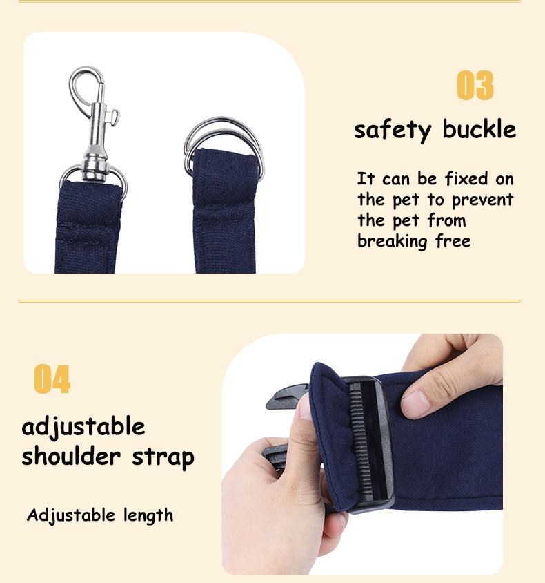 Pocket Storage Design Pet Carrier Bag, Hands Free Pet Carrier Sling, Pet Travel Bag, Pet Outdoor Supplies for Dog & Cat