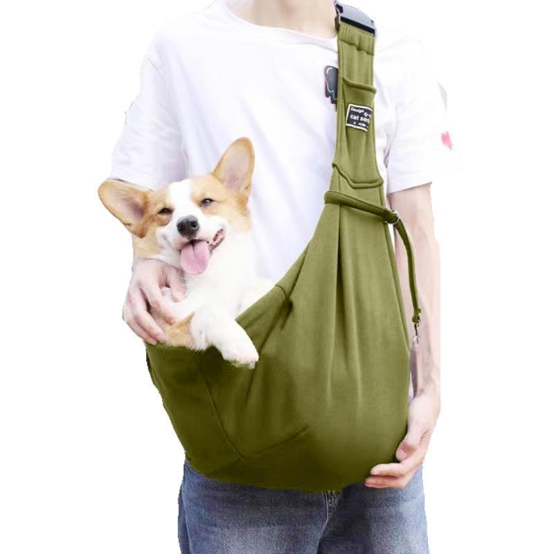 Pocket Storage Design Pet Carrier Bag, Hands Free Pet Carrier Sling, Pet Travel Bag, Pet Outdoor Supplies for Dog & Cat
