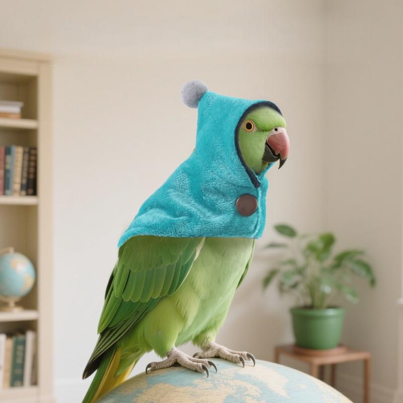 Parrot Poncho Cloak Winter Warm Bird Clothes, Thickened Warmth Outdoor Wear for Phoenix Parrots, Cozy Pet Clothing for Cold Weather