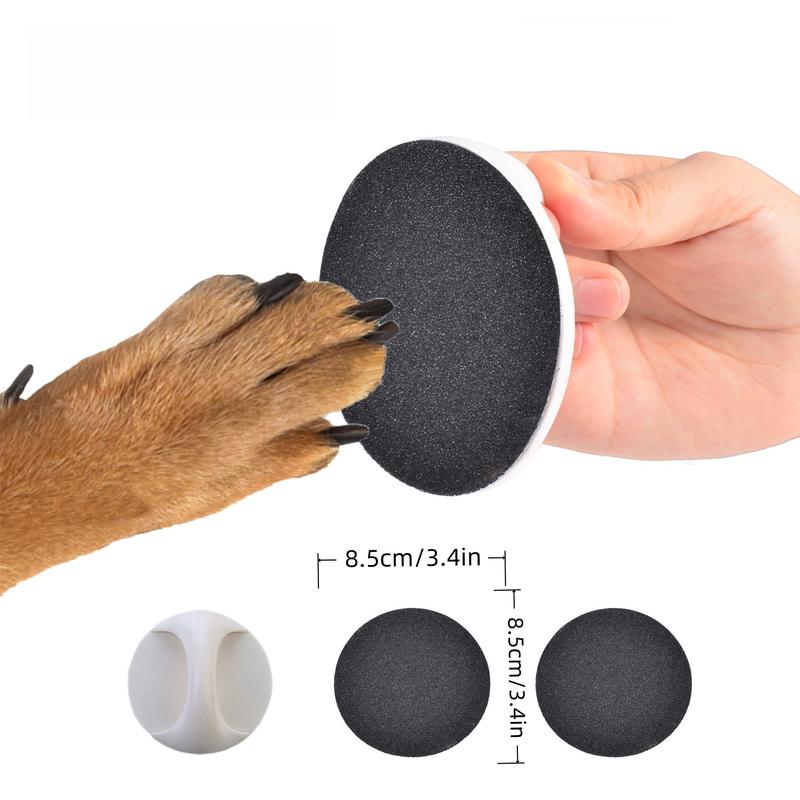 Pet Nail Grinder Set, 1 Piece Main + 2 Replacement Pieces, Round Detachable Dog Paw Trimmer, Pet Claw Grinding Tool for Cats & Dogs
