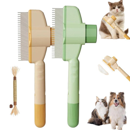 Automatic Cleaning Pet Flea Comb, 1 Count Pet Grooming Brush, Pet Hair Removal Comb, Dog & Cat Grooming Supplies, Dog & Cat Accessories